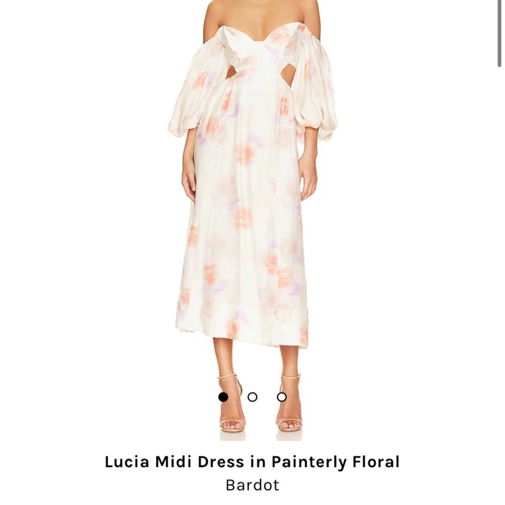 Bardot Lucia midi dress in painterly floral